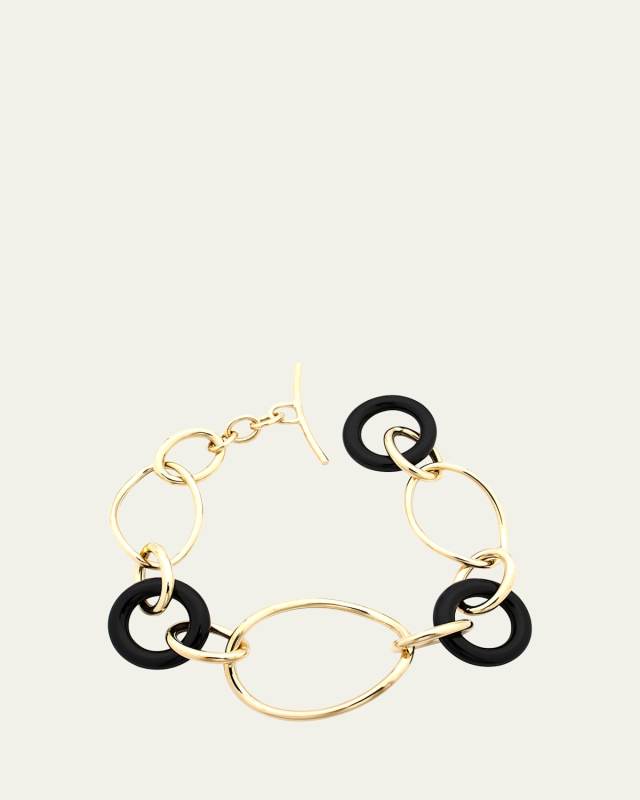 18K Yellow Gold and Black Onyx Stella Bracelet